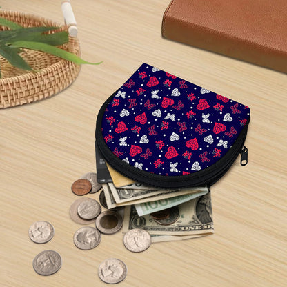 Girly Heart And Butterfly Pattern Print Coin Purse