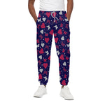 Girly Heart And Butterfly Pattern Print Cotton Pants