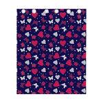 Girly Heart And Butterfly Pattern Print Curtain