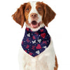 Girly Heart And Butterfly Pattern Print Dog Bandana