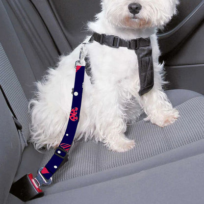 Girly Heart And Butterfly Pattern Print Dog Seat Belt