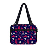 Girly Heart And Butterfly Pattern Print Double Strap Bible Bag