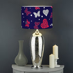 Girly Heart And Butterfly Pattern Print Drum Lamp Shade