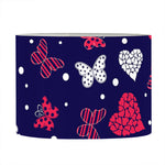 Girly Heart And Butterfly Pattern Print Drum Lamp Shade