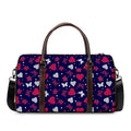Girly Heart And Butterfly Pattern Print Duffel Bag