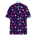 Girly Heart And Butterfly Pattern Print Hawaiian Shirt