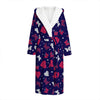 Girly Heart And Butterfly Pattern Print Hooded Bathrobe