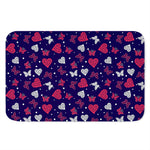 Girly Heart And Butterfly Pattern Print Indoor Door Mat
