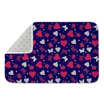 Girly Heart And Butterfly Pattern Print Indoor Door Mat