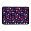 Girly Heart And Butterfly Pattern Print Kitchen Mat