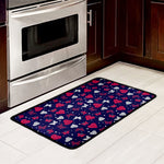 Girly Heart And Butterfly Pattern Print Kitchen Mat