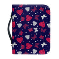 Girly Heart And Butterfly Pattern Print Leather Bible Cover