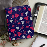 Girly Heart And Butterfly Pattern Print Leather Bible Cover