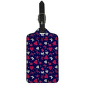 Girly Heart And Butterfly Pattern Print Luggage Tag