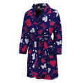 Girly Heart And Butterfly Pattern Print Men's Bathrobe