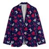 Girly Heart And Butterfly Pattern Print Men's Blazer