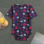 Girly Heart And Butterfly Pattern Print Men's Bodysuit