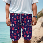 Girly Heart And Butterfly Pattern Print Men's Cargo Shorts
