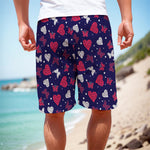 Girly Heart And Butterfly Pattern Print Men's Cargo Shorts