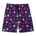 Girly Heart And Butterfly Pattern Print Men's Swim Trunks