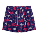 Girly Heart And Butterfly Pattern Print Mesh Shorts