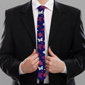 Girly Heart And Butterfly Pattern Print Necktie