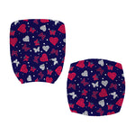Girly Heart And Butterfly Pattern Print Office Chair Cover