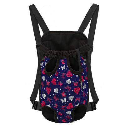 Girly Heart And Butterfly Pattern Print Pet Carrier Backpack