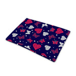 Girly Heart And Butterfly Pattern Print Pet Cooling Mat Cover