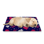 Girly Heart And Butterfly Pattern Print Pet Cooling Mat Cover