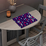 Girly Heart And Butterfly Pattern Print Placemat