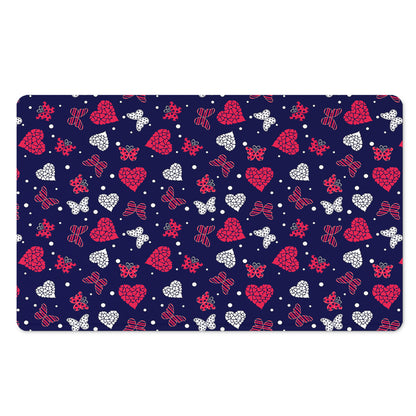 Girly Heart And Butterfly Pattern Print Polyester Doormat