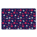Girly Heart And Butterfly Pattern Print Polyester Doormat