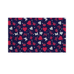 Girly Heart And Butterfly Pattern Print Polyester Flag