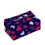 Girly Heart And Butterfly Pattern Print Rectangle Tissue Box Cover