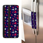 Girly Heart And Butterfly Pattern Print Refrigerator Handle Covers