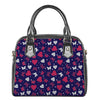 Girly Heart And Butterfly Pattern Print Shoulder Handbag