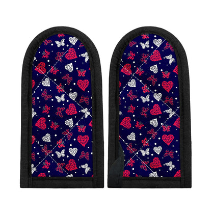 Girly Heart And Butterfly Pattern Print Skillet Handle Cover