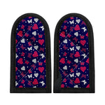 Girly Heart And Butterfly Pattern Print Skillet Handle Cover