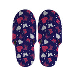 Girly Heart And Butterfly Pattern Print Slippers
