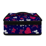 Girly Heart And Butterfly Pattern Print Small Lunch Bag