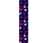 Girly Heart And Butterfly Pattern Print Table Runner