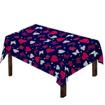 Girly Heart And Butterfly Pattern Print Tablecloth
