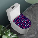 Girly Heart And Butterfly Pattern Print Toilet Lid Cover