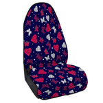 Girly Heart And Butterfly Pattern Print Waterproof Car Seat Cover