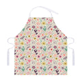 Girly Heart And Flower Pattern Print Adjustable Apron