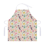 Girly Heart And Flower Pattern Print Adjustable Apron