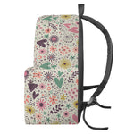 Girly Heart And Flower Pattern Print Backpack