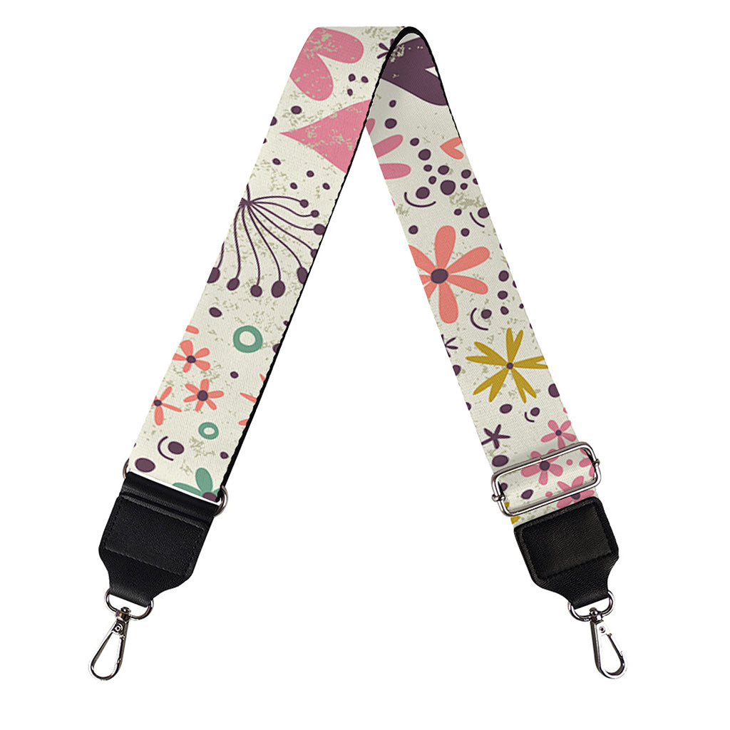 Girly Heart And Flower Pattern Print Bag Strap