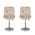 Girly Heart And Flower Pattern Print Bar Stool Covers